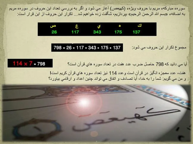 كهيعص و عدد 114