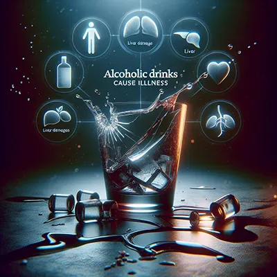 تصویر مضرات مشروبات الکلی